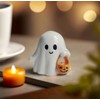 Cute Ghost Pumpkin Statue Halloween Decoration – Adorable Resin Figurine