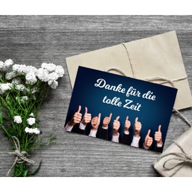 10 Premium Folding Cards Farewell Colleague - Colleague 18 x 12 cm Including 10 White Envelopes, Farewell Card, Pension, Pregnancy, Announcement, Greeting Card, Farewell