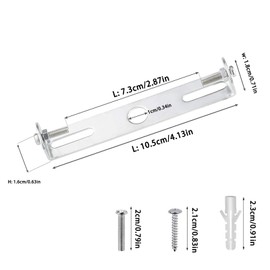 Rybtd Pack of 4 Ceiling Light Bracket 105 mm Pendant Light Fixing with Screws Accessories for Chandelier Lighting Suspension