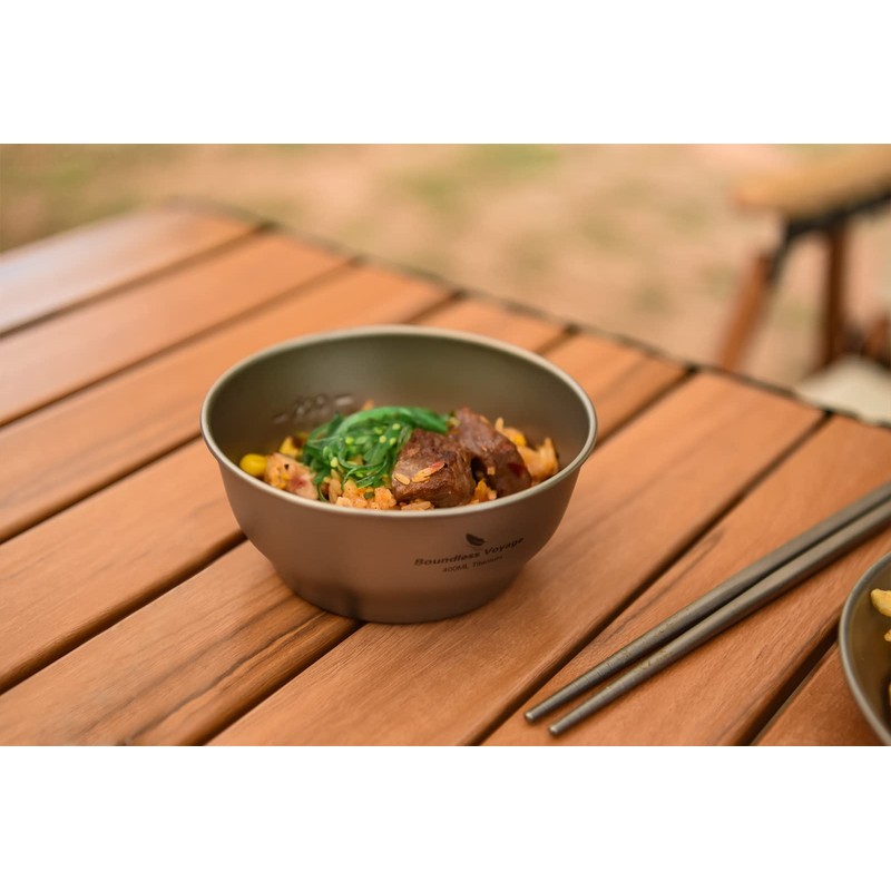 Boundless Voyage Ultralight Titanium Dish with Carry Bag Outdoor Camping