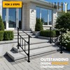 Upgrade 3 Steps Black Handrail & Indoor Stair Railing Kit,