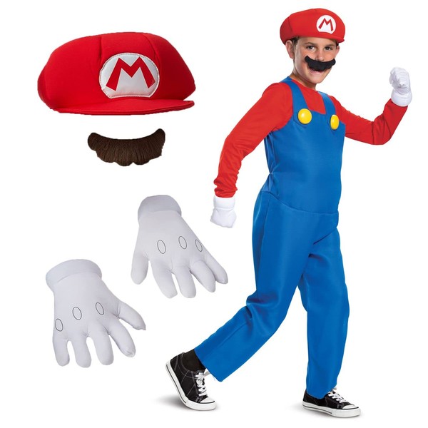 Disguise Nintendo Mario Deluxe Boys' Costume Red, L (10-12)