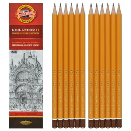 KOH-I-NOOR 1500 H Graphite Pencil (Pack of 12)