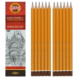 KOH-I-NOOR 1500 H Graphite Pencil (Pack of 12)