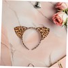 Gatuida 9pcs Leopard Print Cat Ear Headbands Plush Fuzzy Animal