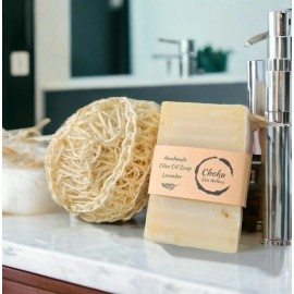 Choku Skin Wellness Olive Oil w/ Lavender Handmade Soap + Scrub Sponge
