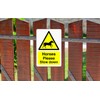 Horses please slow down sign- 3mm Aluminum Dibond high-visibility and