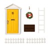 Wooden Yellow Fairy Door - Miniature Elf Door…