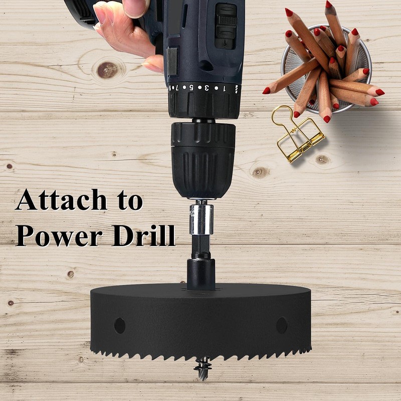 44mm HSS Hole Saw, M42 Bi-Metal Wood Hole Dill Bit,