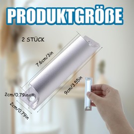 Jormftte Pack of 2 Aluminium Alloy Handles, Balcony Door Pull Handle with Screws, Patio Door Handle, Sliding Door Handle for Doors, Windows, Drawers, Cupboard Doors (Silver)