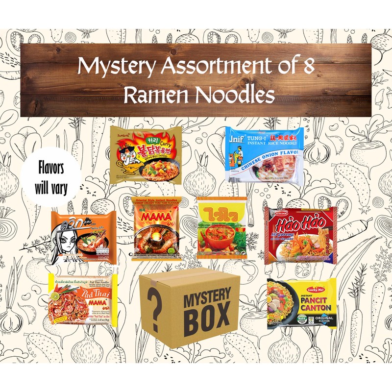 High Class Grass Ramen with Toppings, 8 Instant Noodle Packets