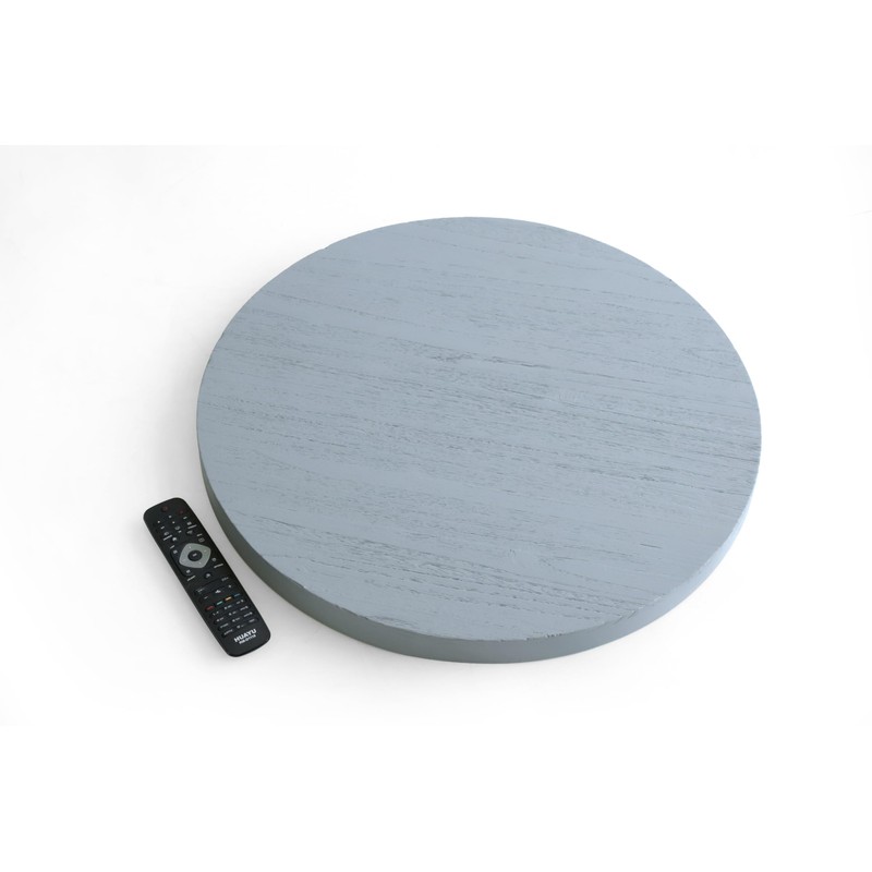 Gurfuy Round Ottoman Table Tray Round-24 - Rustic Wooden Serving