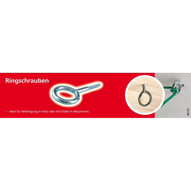 Suki.International 6175009 Eye Bolt Galvanised with Wood Thread 25 x