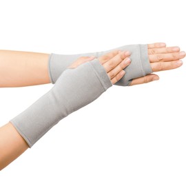 OO Osaki 75312 Skin-friendly Arm Cover, Short Length, One Size Fits Most, Light Gray, 2 Pieces, Shunt Limb Protection, Made in Japan
