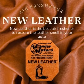 Wonder Wafers 75 count Air Fresheners Individually Wrapped, New Leather Fragrance