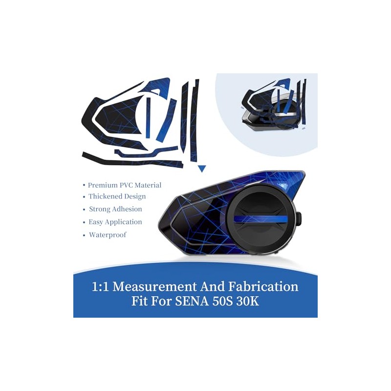 Waterproof Decor Sticker for Sena 50S Motorcycle Bluetooth Headset Sticker