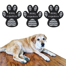 Aqumax Dog Paw Protector Non-Slip Gripper Traction Pads,Walk Assistant for Senior Dogs,Foot Stickers for Hardwood Floors,Dog Shoes Booties Socks Replacement,6 Sets (24 pcs) XXXL Black