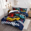 AILONEN Racing Car Comforter Set Queen Size, Cool Speed Race