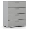 4-Drawer Storage Cabinet Chest Of Drawers W/ Metal Legs Handles