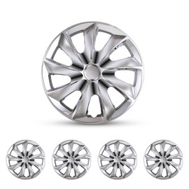 AUTOWIKI 13’’ Wheel Rim Cover Hubcaps Universal Snap On Car Truck SUV Car Accessories ABS & PC Material Replacement Hub Caps Set of 4 (13 Inch, Chrome)