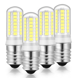 RuLEDne E17 LED Bulb Dimmable,4W Microwave Oven Bulb,Daylight White 6000K 6500K,40W Incandescent Equivalent,Fit for Over Stove Appliance,4 Pack