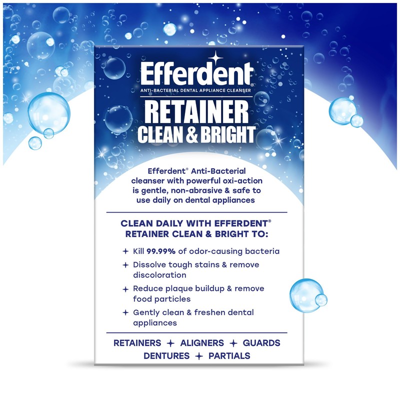 Efferdent Retainer Clean & Bright – Retainer Cleaner Tablets, 120