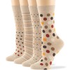 7BIGSTARS KINGDOM Women Cotton Crew Socks - 4 Pack Large