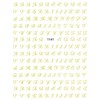 LANODO 7 Pieces Nail Stickers Alphabet 3D English (7 Colors)