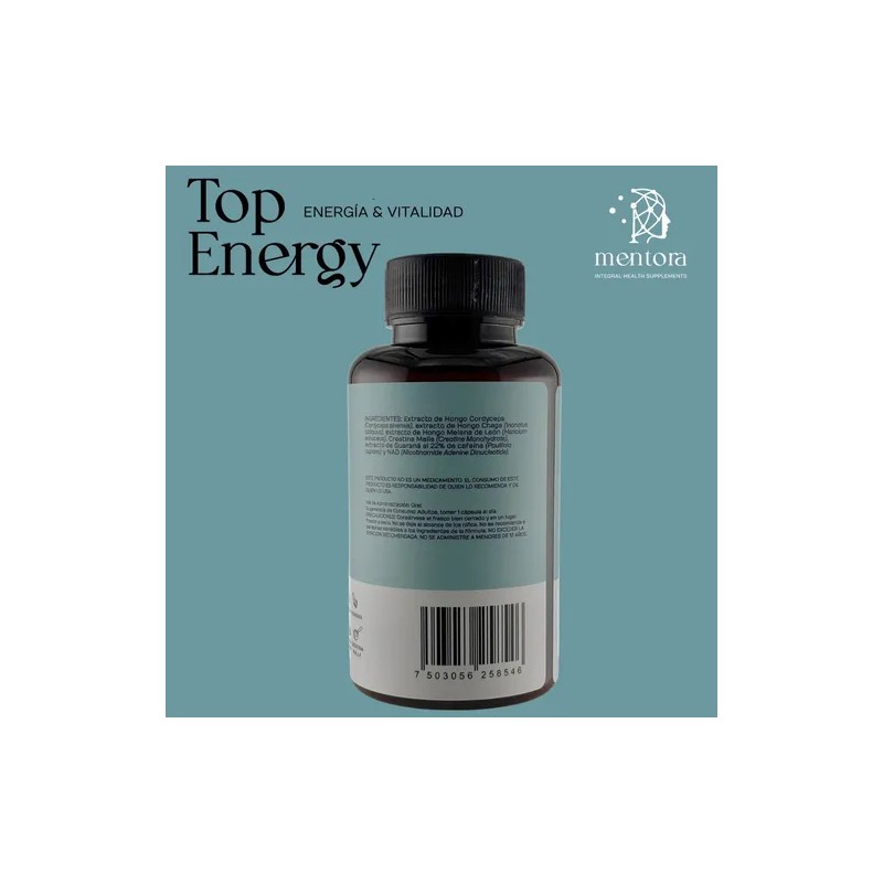Mentora Suplemento Energía Natural Natural Energy, Focus Vitality Supplement