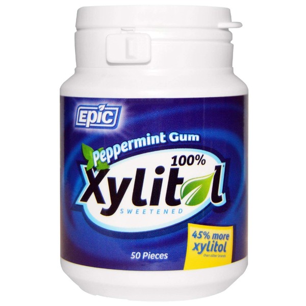 EPIC DENTAL Xylitol Gum Peppermint, 50 CT