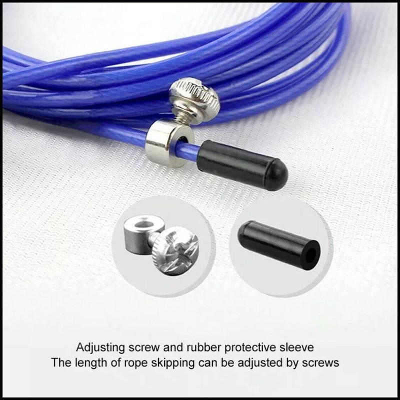 Adjustable High Speed Steel Skipping Jump Rope Dual Bearings Gym