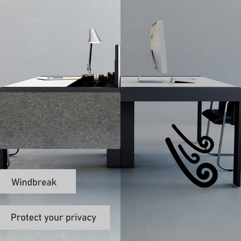 VOVCIG Under Desk Privacy Panel,59 x 19.7 inch Felt Board