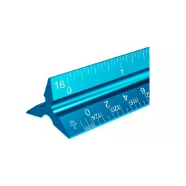 vic_space1 Architectural Drafting Scale Architect Ruler Triangular Blueprint Aluminum 12"