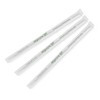 Vegware Compostable Wrapped Plastic Straws, Case of 6500, 8.25" Long,