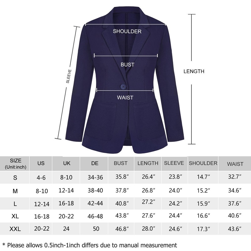 LADI TREND Women Jacket Blazer One Button Closure Stylish Comfortable