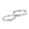 1 Pair Couple Rings Silver Men Women Finger Ring Accessory