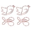 100Pcs Cute Paper Clips Cherry Hummingbird Style Electroplated Metal Gold