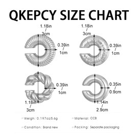 QKEPCY Earrings Women's Helix Cartilage Ear Cuff Without Fake Pircings Ear Cuffs Clip Earrings Non Piercing Hollow Earrings with Round Tube Ear Cuff Fashion Jewellery for Women Girls, Stainless Steel