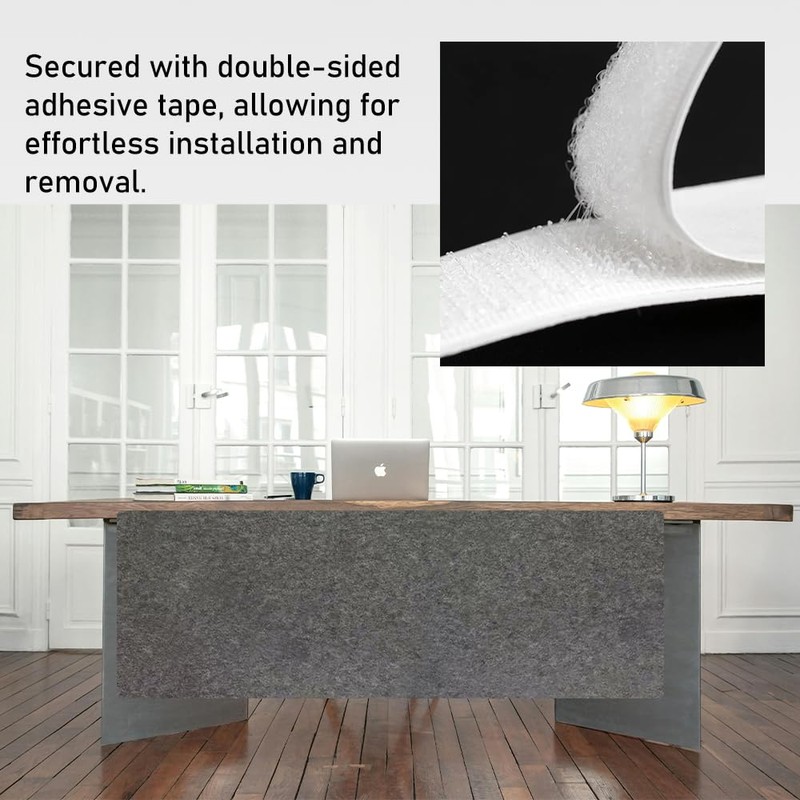 VOVCIG Under Desk Privacy Panel,59 x 19.7 inch Felt Board