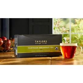 Taylors of Harrogate Wrapped Tea Bags, Fairtrade Breakfast, 100 Count