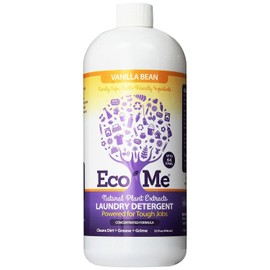 Eco-me Plant Based Concentrated Laundry Detergent, Clear, Vanilla, 32 Fl Oz (Pack of 1)