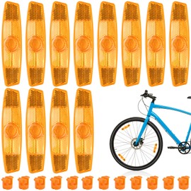 Alethron Cat's Eyes Bicycle, Pack of 12 Spoke Reflectors Bicycle, Bicycle Reflectors Set, Reflectors Bicycle Children for Road Bike, Trekking Bike, MTB