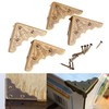 Dophee 8Pcs Antique Brass Jewelry Box Corner Case Chest Corner