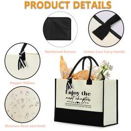 Retirement Gift for Woman Farewell Gifts for Coworker Tote Bag Beach Bag Waterproof Large Reusable Grocery Bags for Boss Day Birthday Going Away New Job Retirements Gifts for Women Nurse Manager