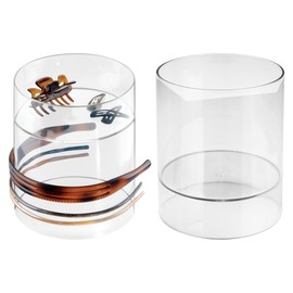 iDesign Plastic Headband and Accessory Holder for Bathroom Countertop Set of 2-Clear Vanity Organizer