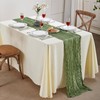 12 Pack Sage Green Cheesecloth Table Runner 10FT Long Boho