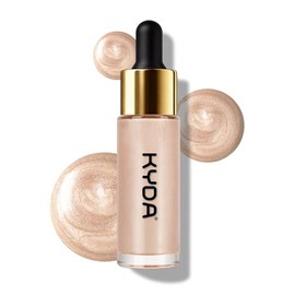 KYDA Gotas de resaltador líquido, filtro de brillo líquido multiusos para rostro y cuerpo, gotas bronceadoras brillantes con fórmula para el cuidado d