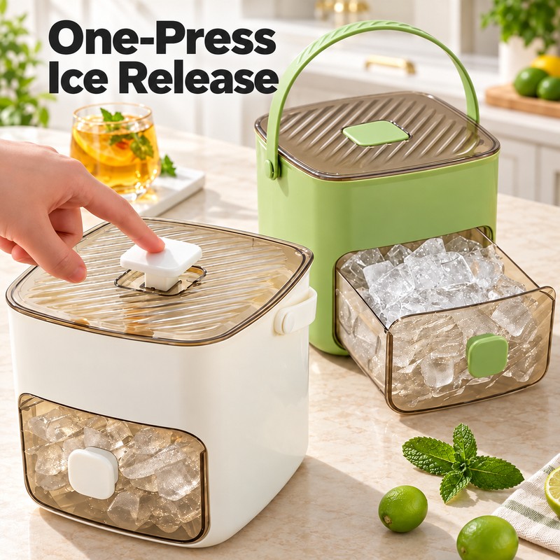 48-Grid Ice Cube Tray for Homemade Ice – Reusable One-Touch