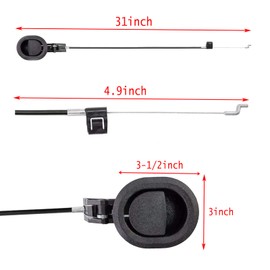 xocome Universal Sofa Chair Recliner Release Pull Handle Replacement Parts with Cable Metal Couch Style Pull Chair Release Handle fits Ashley and Major Recliner Brands Sofa (2 pieces Black)