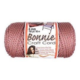 Craft County Bonnie Cord - 6 mm de diámetro - 100 yardas de longitud (rosa)